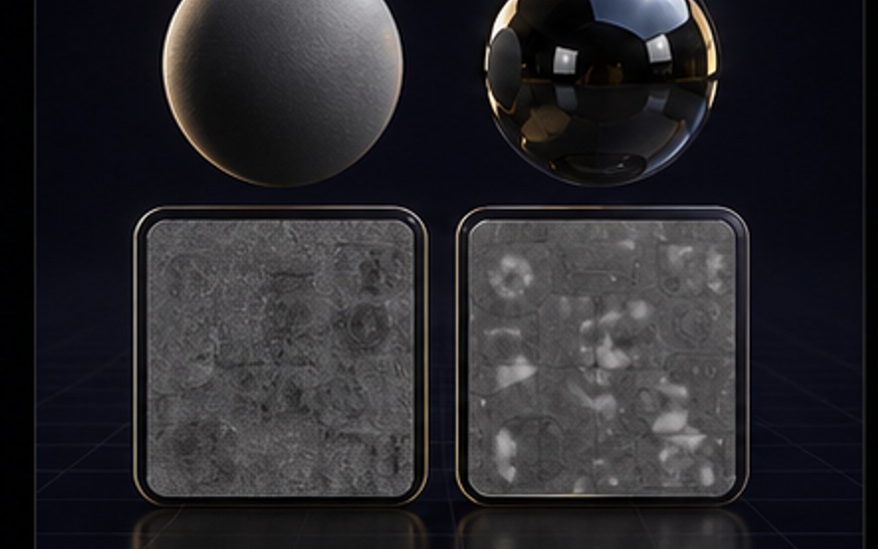Roughness map controlling how glossy the surface is