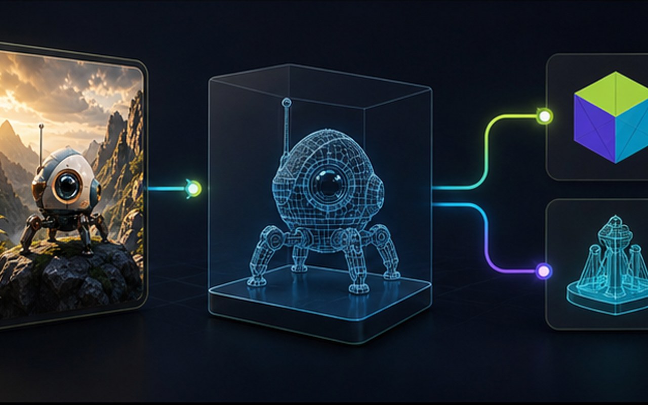 Reference image entering the image-to-3D generator