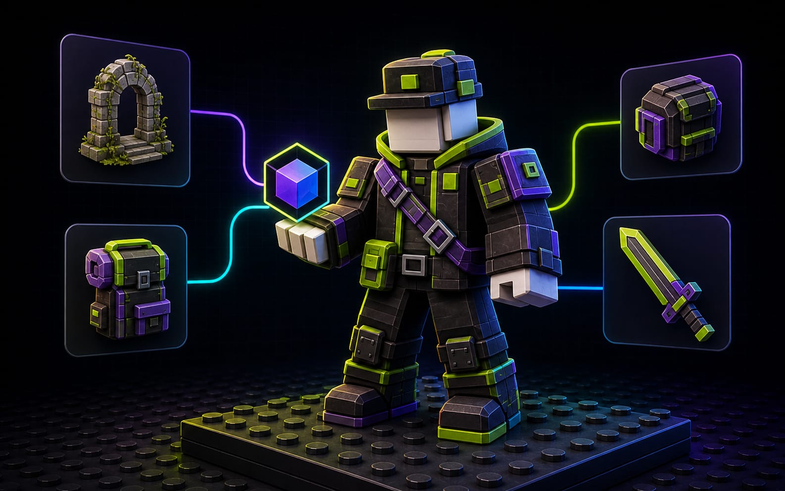 Text prompt and concept art turning into Roblox-ready MeshPart assets
