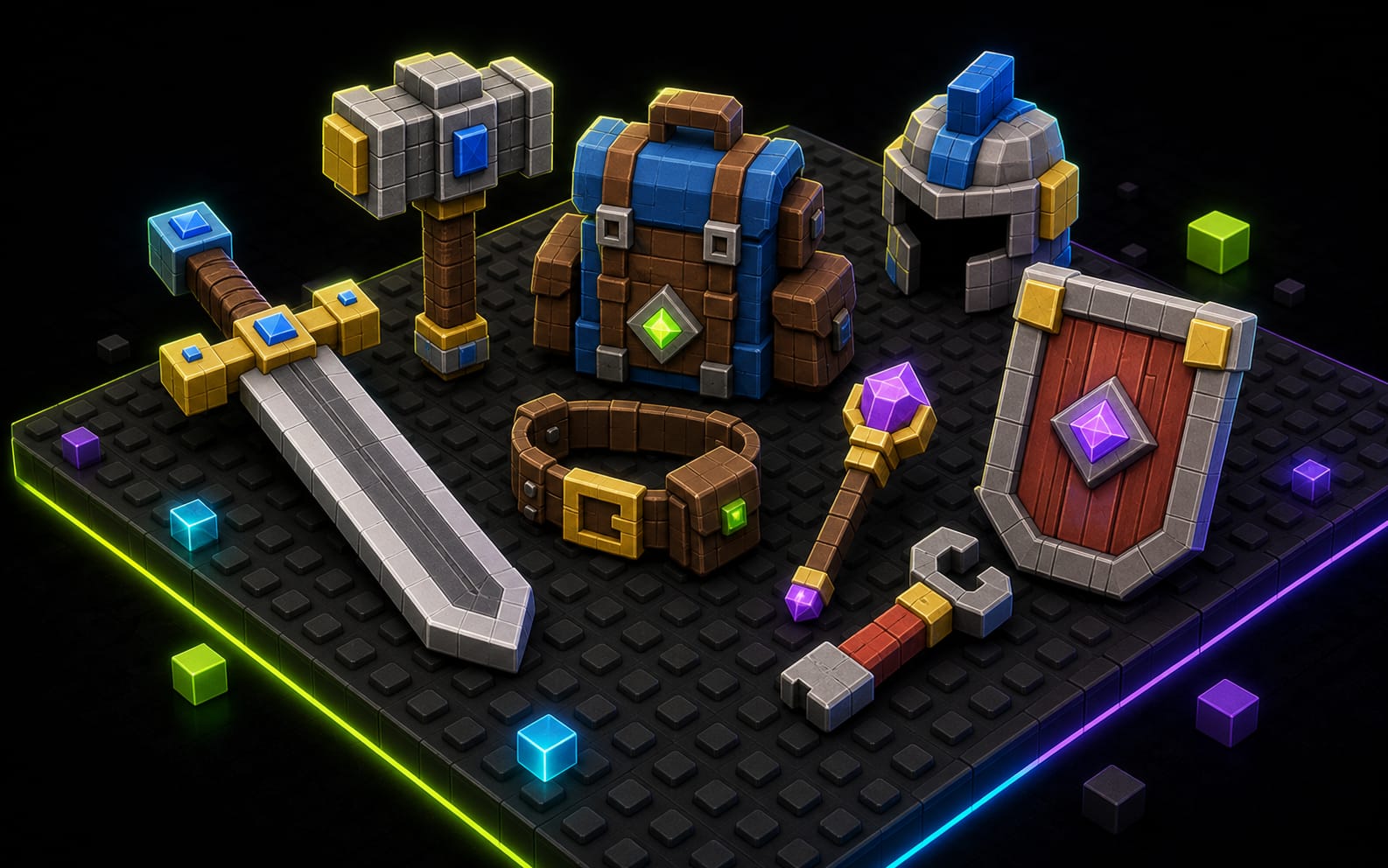 Roblox gear meshes generated from prompts