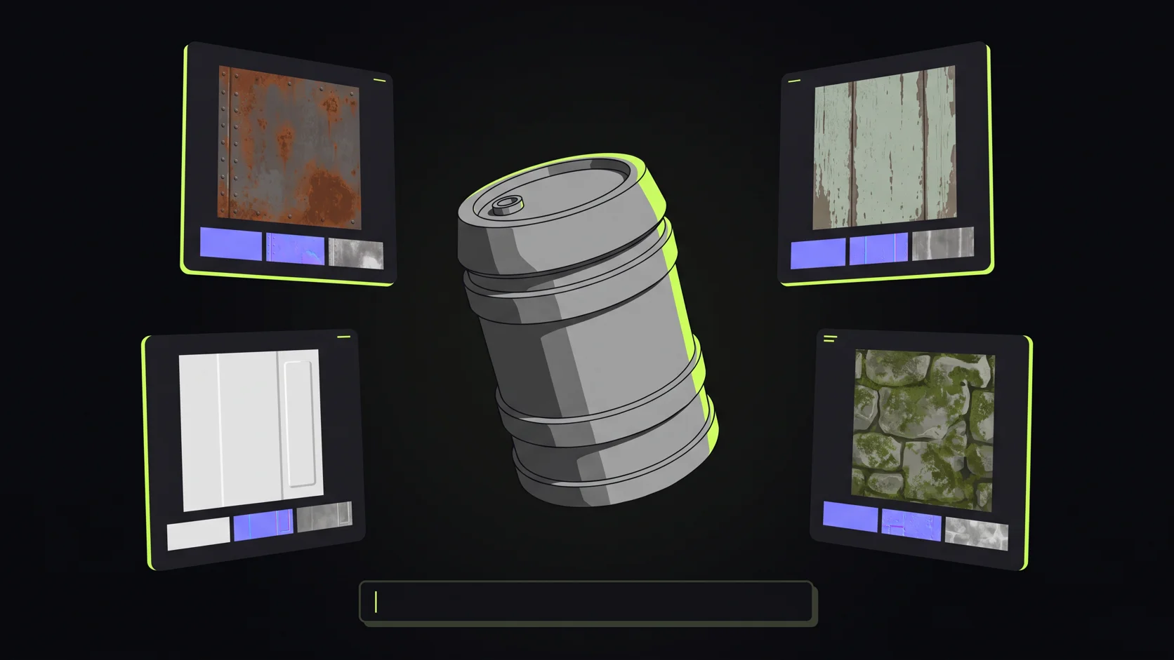 A comparison of AI texture generator tools producing PBR texture sets for 3D models
