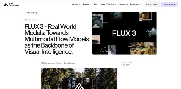 Flux 3 multimodal AI model by Black Forest Labs generating image, video, audio, and action predictions from a single unified architecture